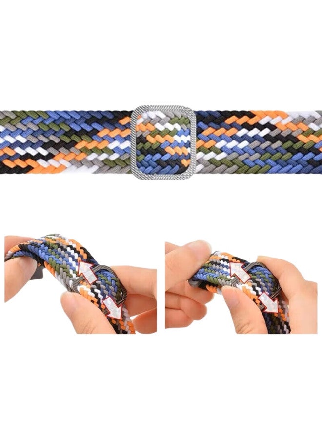 Bkayp Compatible Woven Nylon Strap For Xiaomi Band 8 Pro, Sports Band For Men And Women With Loop And Buckle, Elastic Replacement For Xiaomi Band 8 Pro/Redmi 4 [Dazzling Black] - Image 1