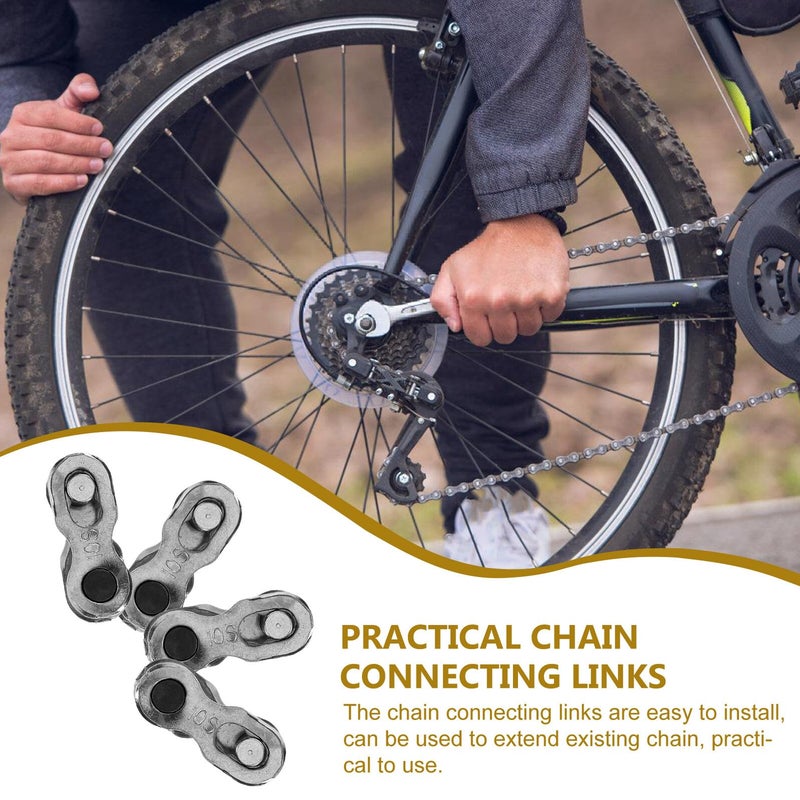 8 Pcs Alloy 10 Speed Bike Chain Connector Links for Mountain Road Bicycle Maintenance - Image 4