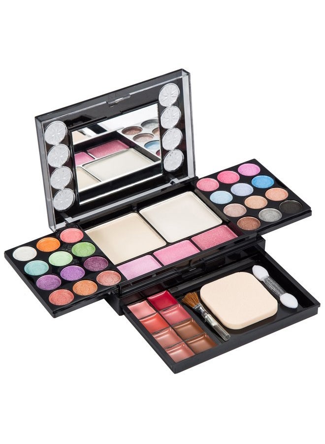 OUO Eyeshadow Palette LT Makeup Palette 37 Bright Colors Matter and Shimmer Lip Gloss Blush Brushes Cosmetic Makeup Eyeshadow Highly Pigmented Palette for Girls Festival Birthday Gift Concealer Makeup Kit - Image 1