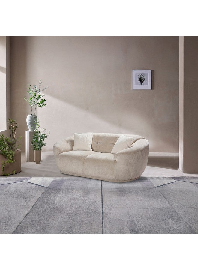 Home Box Houston 2-Seater Fabric Sofa with 2 Cushions 100 x 76 x 196 cm - Image 3