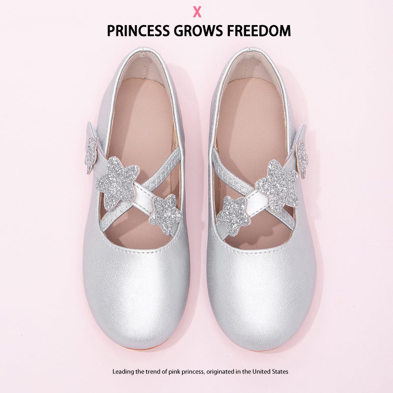 Girls Princess Shoes Soft Sole Shoes 2025 Spring and Autumn New Little Girls Dance Performance Shoes Baby Soft Sole Leather Shoes - Image 4