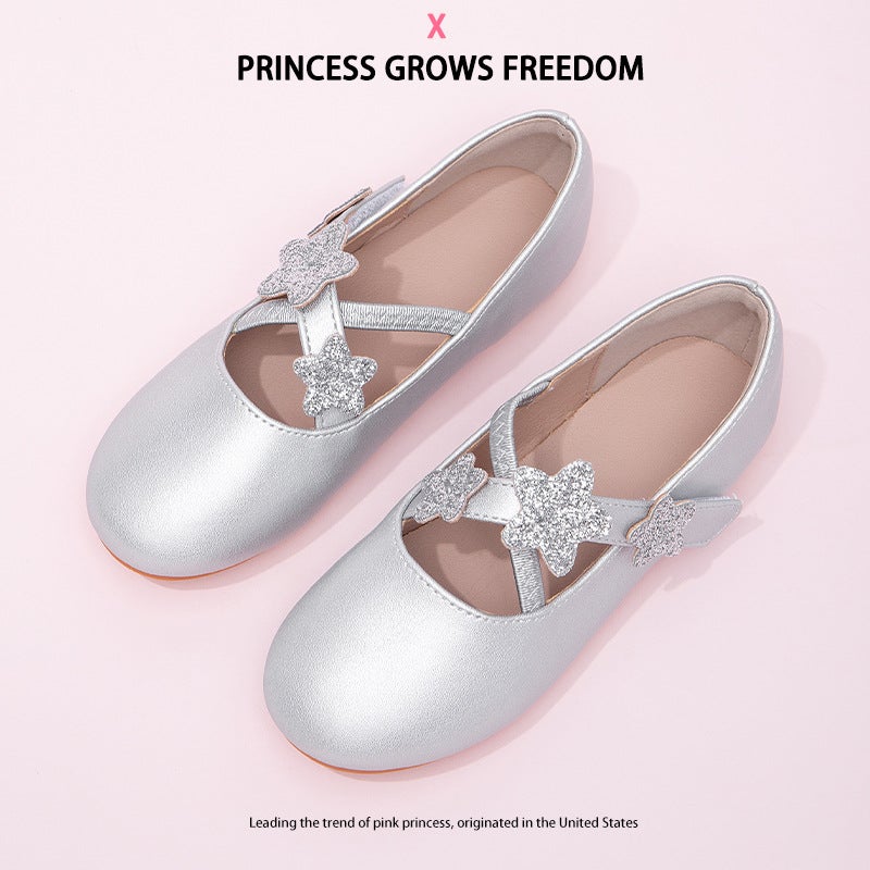Girls Princess Shoes Soft Sole Shoes 2025 Spring and Autumn New Little Girls Dance Performance Shoes Baby Soft Sole Leather Shoes - Image 2