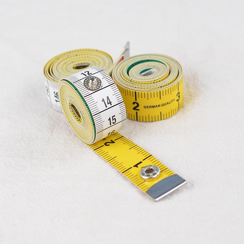 klarako 1.5m Quality Soft Tape Measure Tailor's Tape with Sklarakop Fasteners Body Measuring Ruler Needlework Sewing Tool Tailor Tape - Image 3