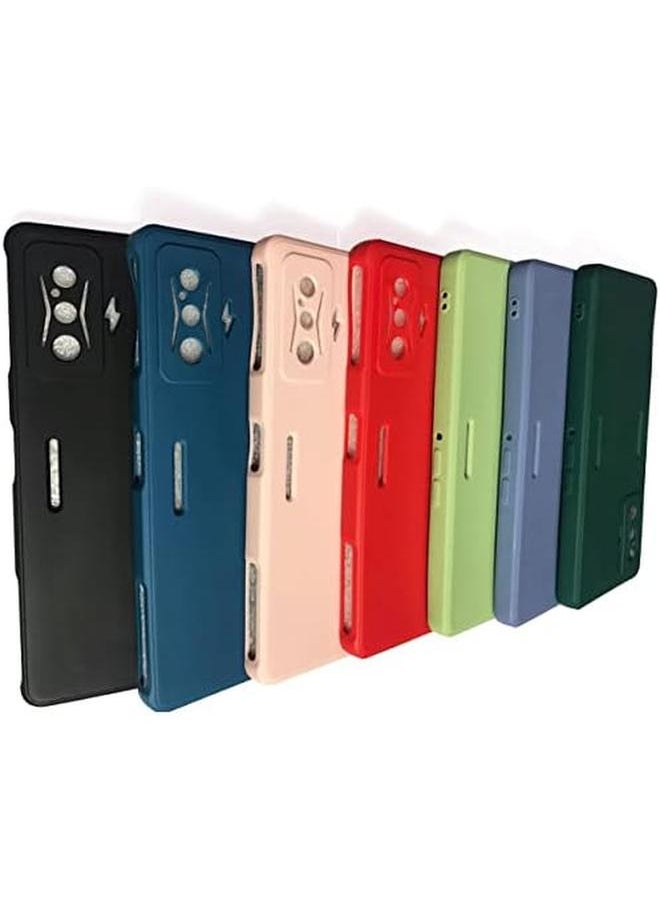 Soft Flexible Soft Matte Finish Tpu Soft Fur Lining Case Cover Compatible With Xiaomi Poco F4 GT Screen Size 6.67 Inch Black