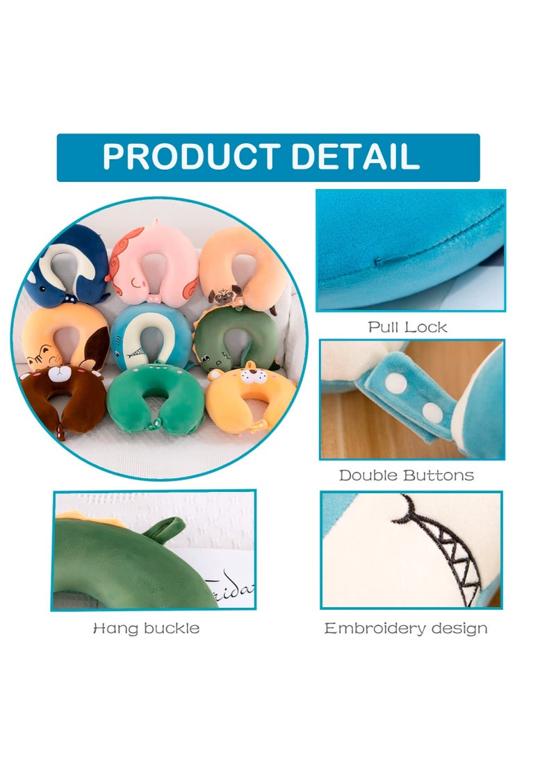 KASTWAVE Cartoon Travel Pillow, Comfortable Neck Pillow, Airplane Memory Foam Travel Pillow, Suitable for Airplane, Car, Train, Bus (Unicorns) - Image 3