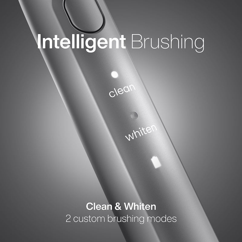 Aquasonic Icon ADA-Accepted Rechargeable Toothbrush | Magnetic Holder & Slim Travel Case | 2 Brushing Modes & Smart Timers | Gentle Micro-Vibrations (Stone) - Image 3