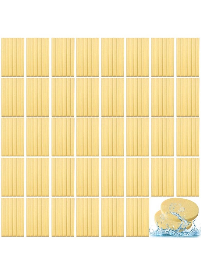 Foaincore 600 Pieces Compressed Facial Sponge Round Facial Sponge for Estheticians Face Sponges for Cleansing Face Wash Sponges Disposable Sponges for Women Spa Exfoliating Cleansing(Yellow) - Image 1