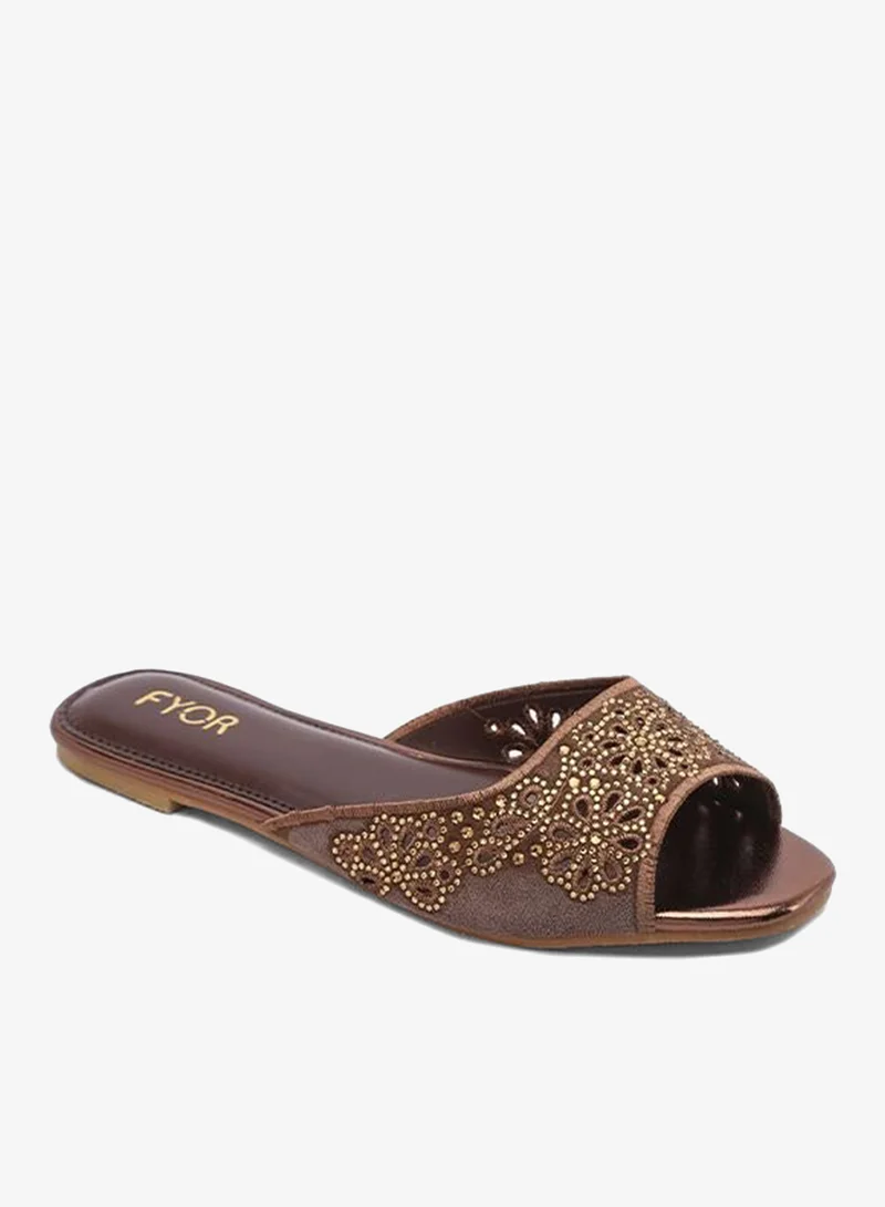 فايور Stylish Laser-Cut Ornate Flat Slide MY 382