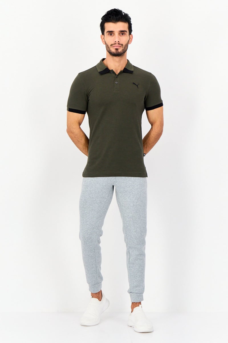 PUMA تي شيرت بولو للرجال بأكمام قصيرة مناسب للرياضة في الهواء الطلق، زيتوني داكن - Image 4