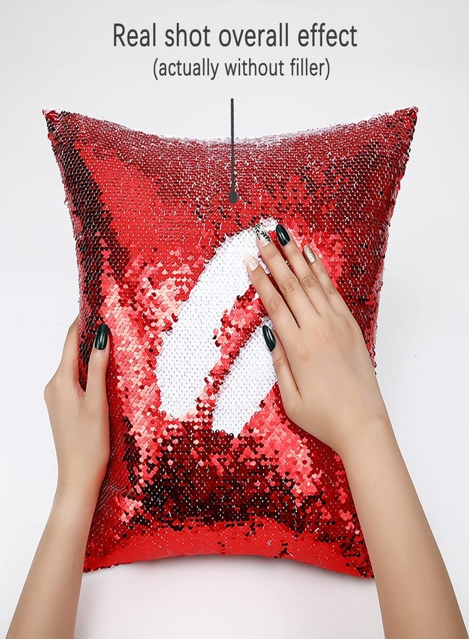 ORJ Sublimation Sequin Pillow Case Blanks 16''x16'' Flip Reversible Mermaid Decorative Personalized Cushion Throw Pillow Covers for Kids - Image 2
