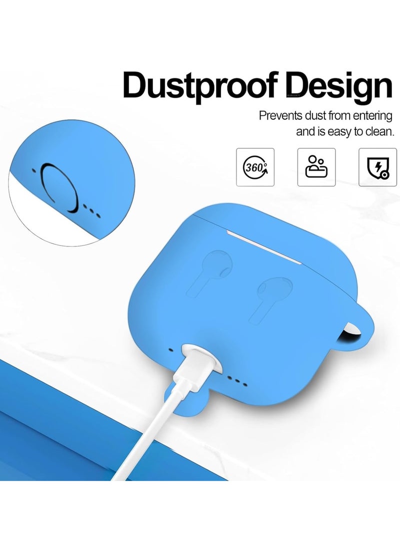 MIGOFAST - AirPods 4 Case Silicone Compatible with AirPods 4th Generation Case (2024)  D rop Protection Cover with Keychain  Sky Blue - Image 1