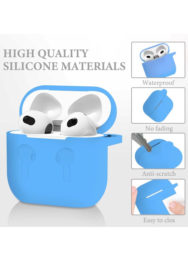 MIGOFAST - AirPods 4 Case Silicone Compatible with AirPods 4th Generation Case (2024)  D rop Protection Cover with Keychain  Sky Blue - Image 1