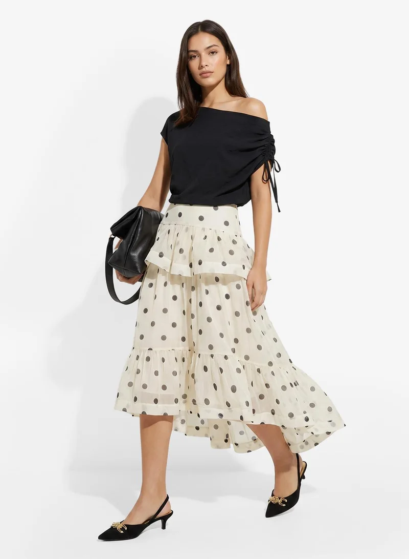 Vero Moda  Vmdorothy Flounce Ankle Skirt for Women | Best Price UAE