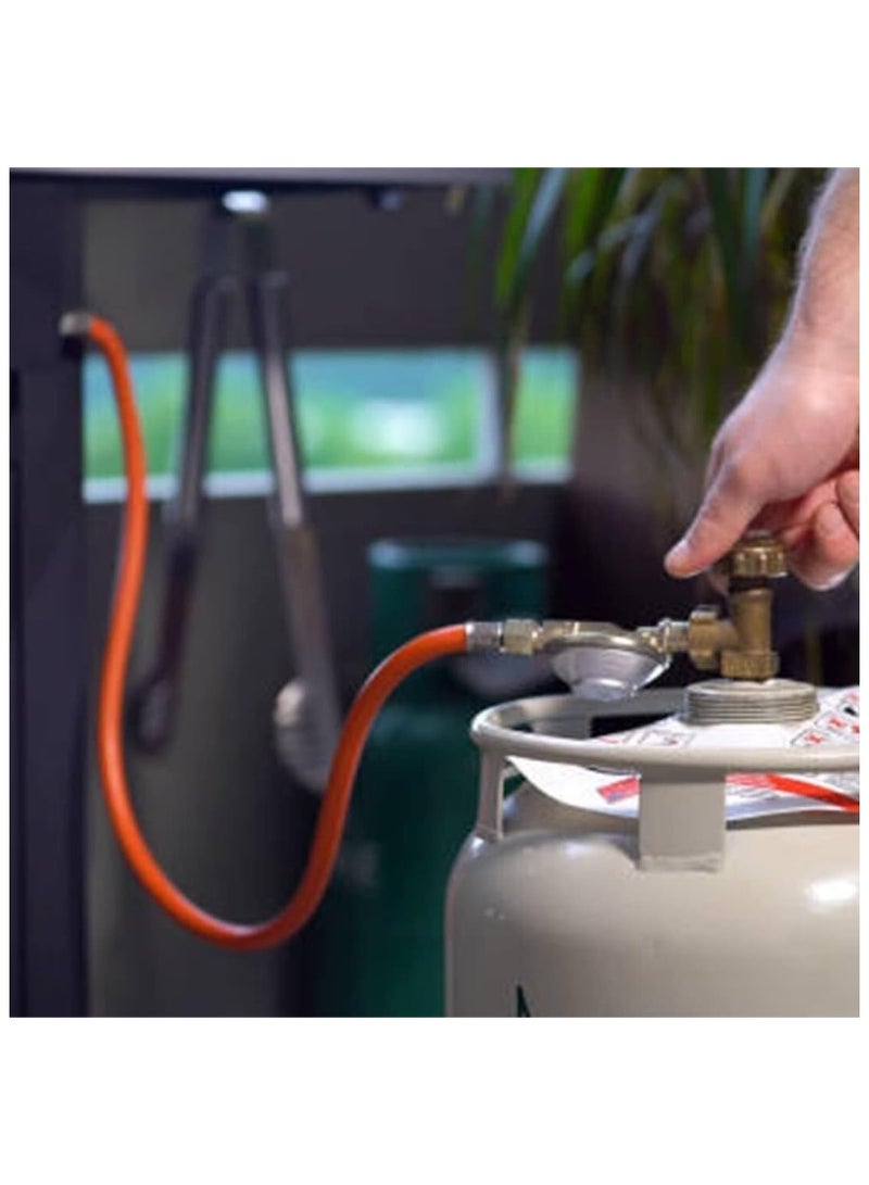 خرطوم غاز البروبان والبيوتان، 8 مم، معيار بريطاني، مع مشبكين بطول 1.5 متر - Image 2