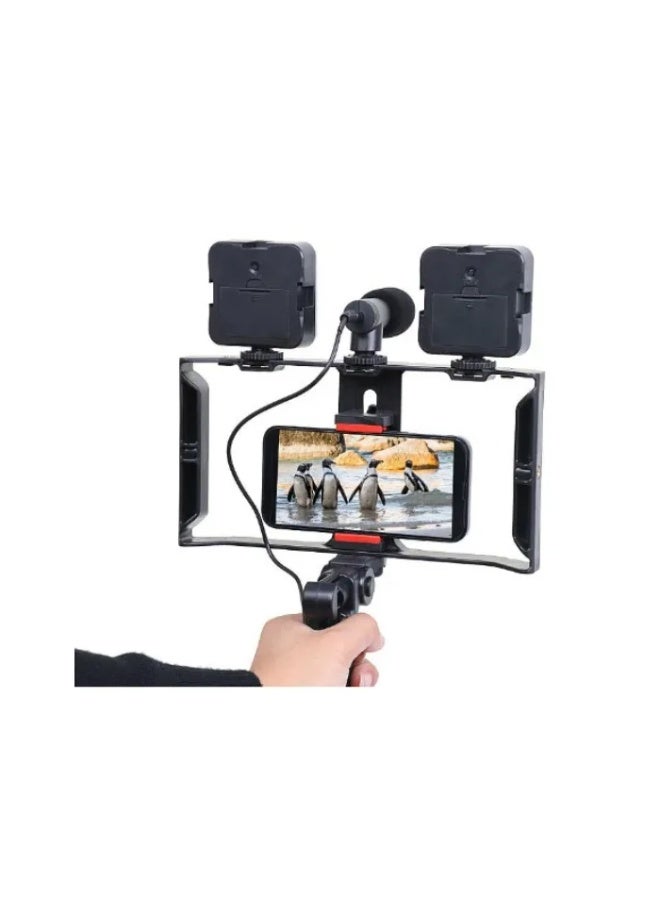 Video Making Kit LED Selfie PK 778 – Portable Vlogging Kit with Tripod, Dimmable LED Light, Microphone & Phone Holder – Video Creator Kit for YouTube, TikTok, Instagram, Live Streaming, Zoom, Content Creation