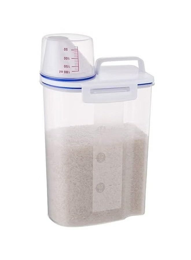 RollsTimi  Rice Storage Box With Measuring Cup,Grain Container - Image 1