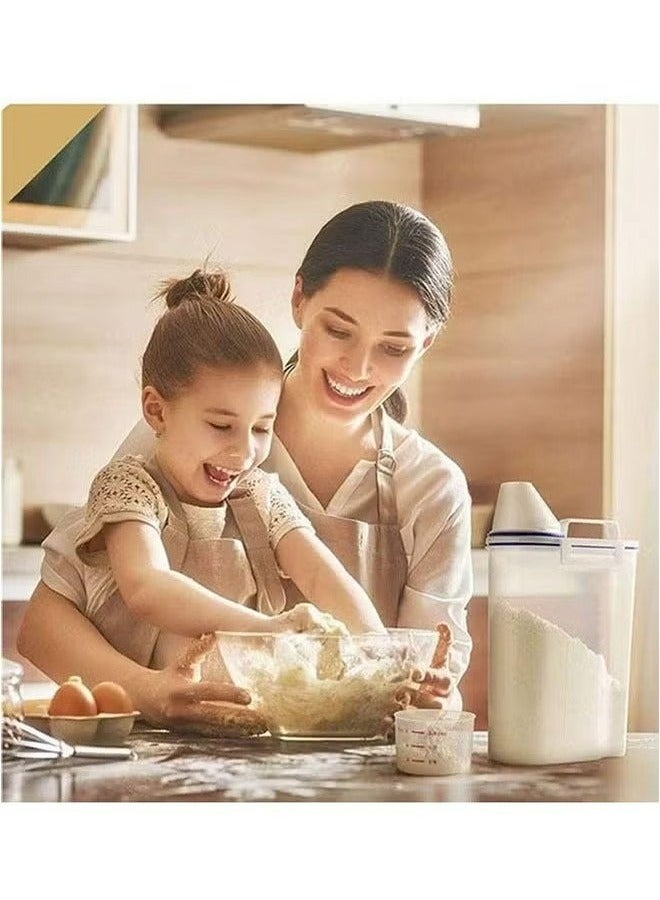 RollsTimi  Rice Storage Box With Measuring Cup,Grain Container - Image 3