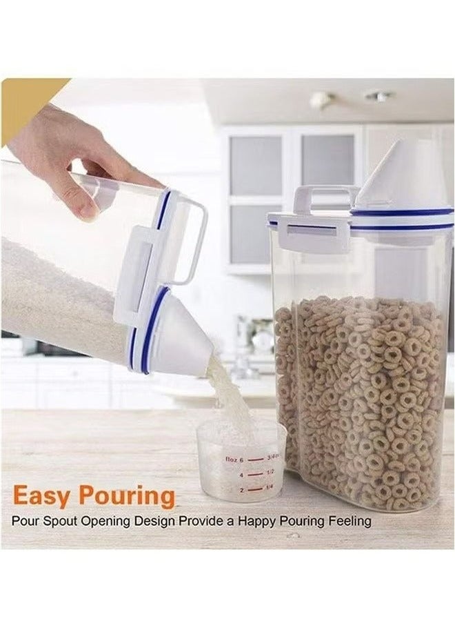 RollsTimi  Rice Storage Box With Measuring Cup,Grain Container - Image 5