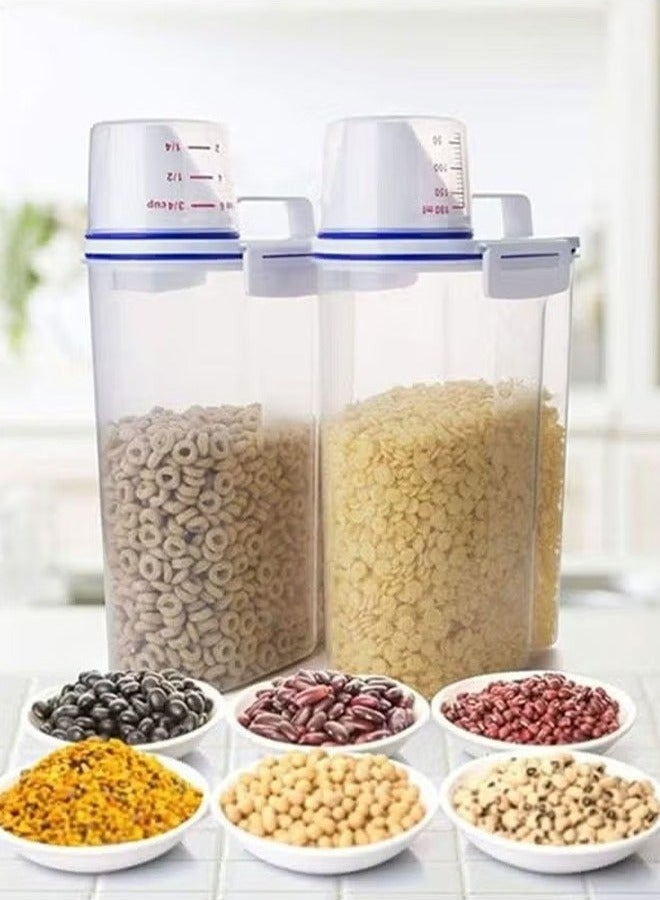 RollsTimi  Rice Storage Box With Measuring Cup,Grain Container - Image 4