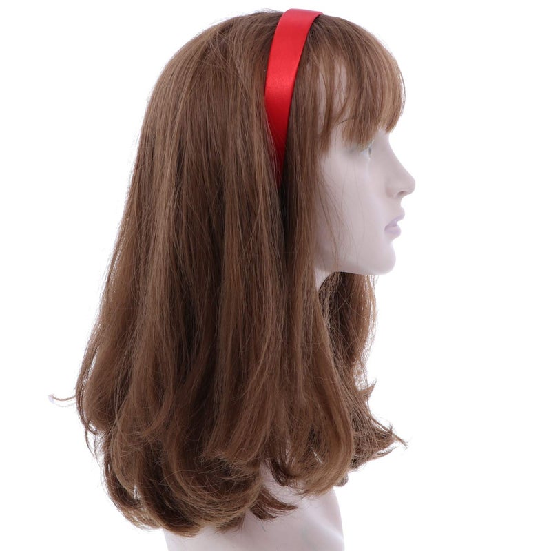 Motique Accessories 1 inch Satin Headband for Women and Girls - Red - Image 3