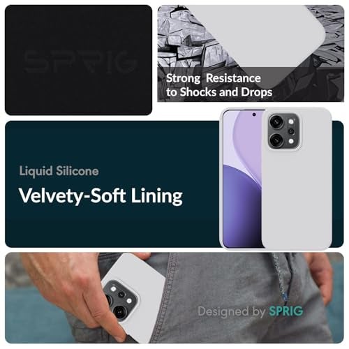 SPRIG Compatible with Oppo Reno 14 Premium SilkTone Back Cover Drop Tested Shock Proof Mobile Case for Men, Women, Boys and Girls with Camera Protection (White) - Image 3