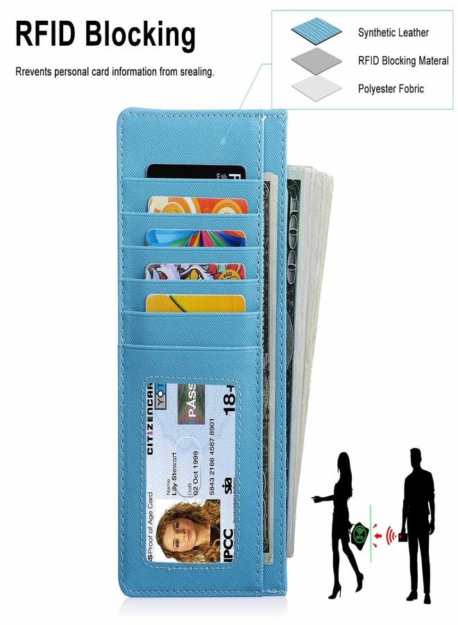 XEYOU Women Slim Rfid Blocking Credit Card Case Holder Wallet Zip ID Case Wallet Small Compact Leather Wallet Coin Purse - Image 3