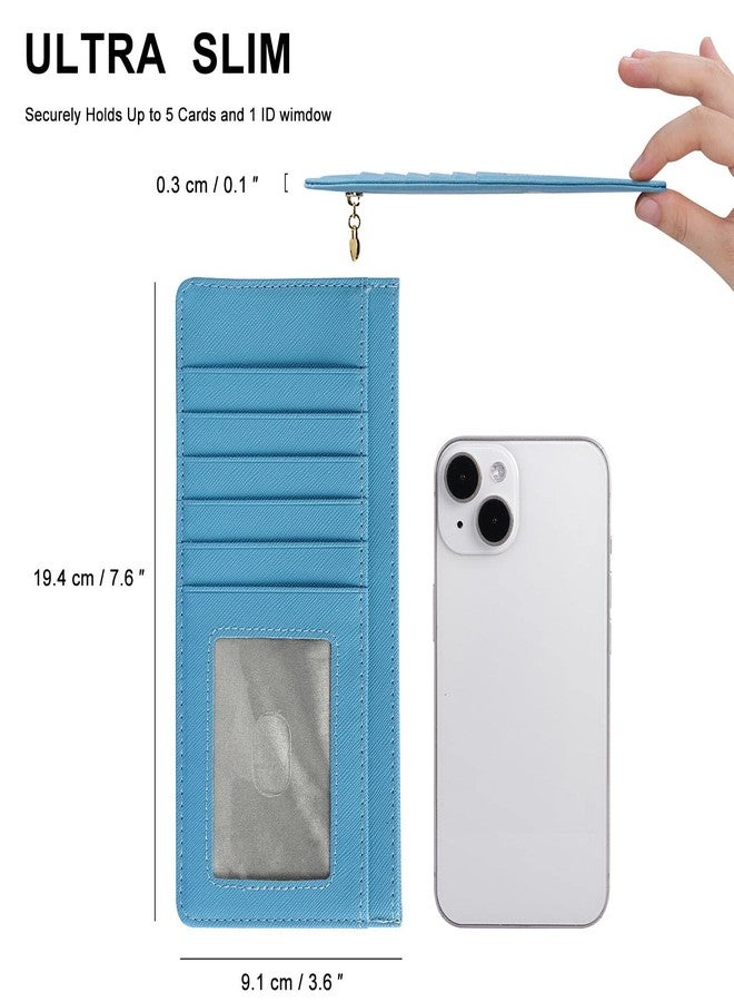 XEYOU Women Slim Rfid Blocking Credit Card Case Holder Wallet Zip ID Case Wallet Small Compact Leather Wallet Coin Purse - Image 5