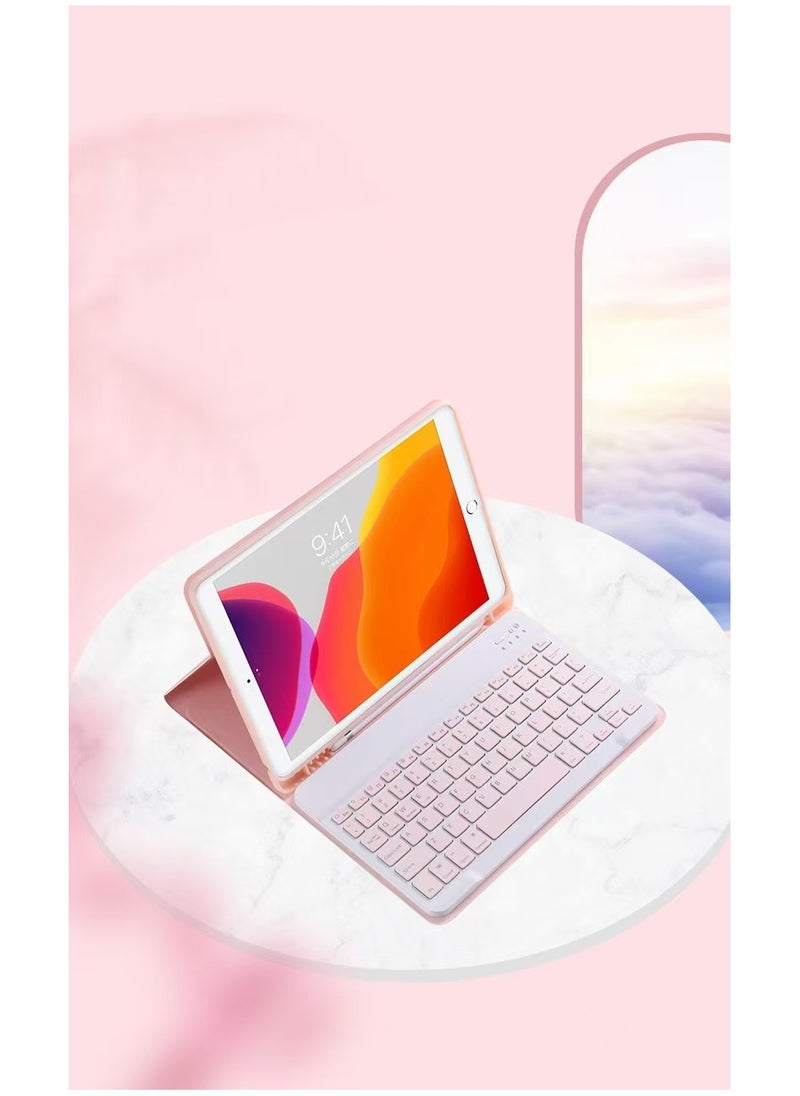 iPad 10.2-inch Keyboard Case (7th/8th/9th Gen 2019-2021) - Detachable Wireless Bluetooth Keyboard with Auto Sleep/Wake | Slim Protective Folio Stand Cover ﻿