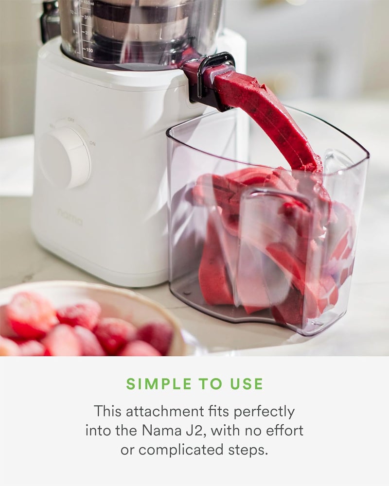 NAMA Sorbet Attachment for J2 Juicer - Frozen Treat Maker Accessory, BPA-Free, Stainless Steel, Easy to Clean and Assemble - Image 5