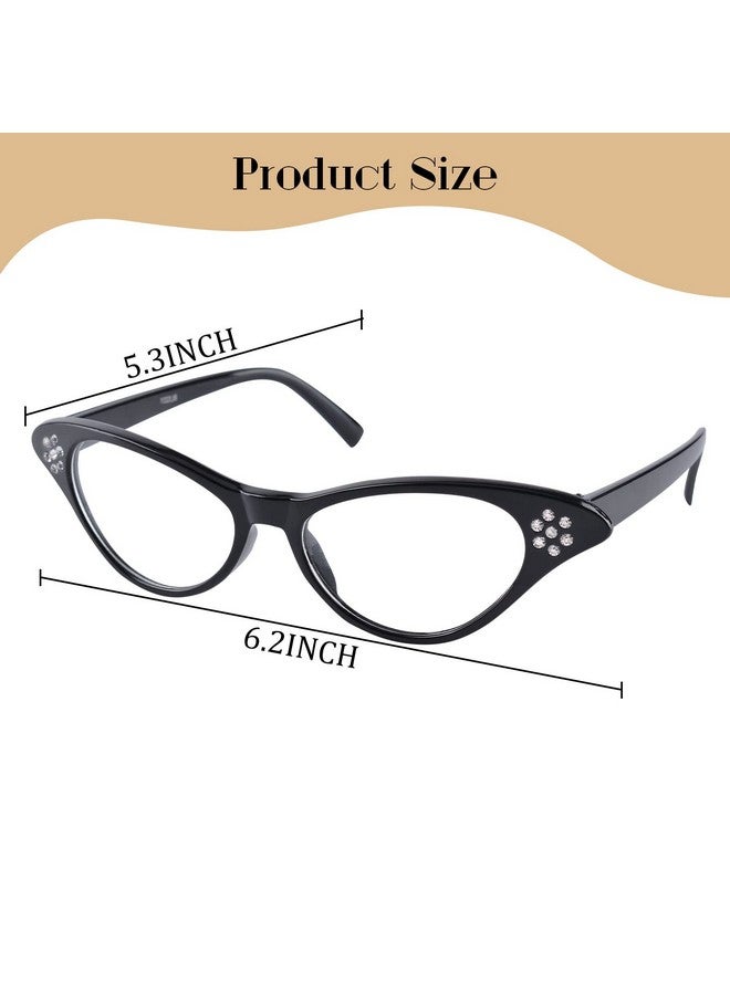 Kyerivs Kyerivs Old Lady Costume Accessories for Kids Women 100th Day of School Granny Dress Up with Cat Eye Glasses Rhinestone Sunglass Chain Beaded Faux Pearl Necklace for Girls Boys Adults  - Image 3