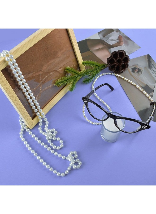 Kyerivs Kyerivs Old Lady Costume Accessories for Kids Women 100th Day of School Granny Dress Up with Cat Eye Glasses Rhinestone Sunglass Chain Beaded Faux Pearl Necklace for Girls Boys Adults  - Image 4
