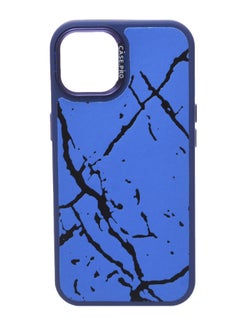 Silicone Back Phone Protection Cover With Amazing Design And Safety Edges For Iphone 15 - Blue Black