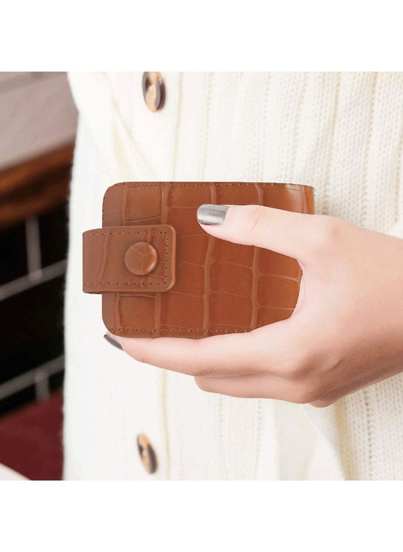C&W - Brown Lipstick Bag with Mirror - Image 1