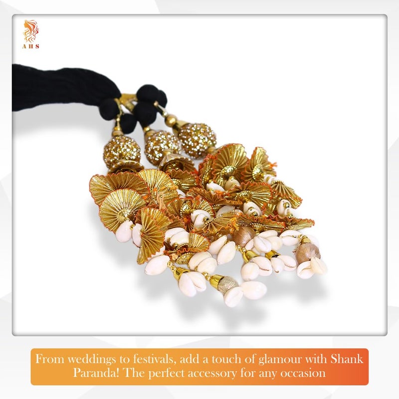 AHS Parnada Jewelry Hair Accessory Braid Tassels Hair Extension | Shahi Patiala Paranda Punjabi Traditional for Women | Ethnic Bridal Festival Hair Jewelry - Image 4