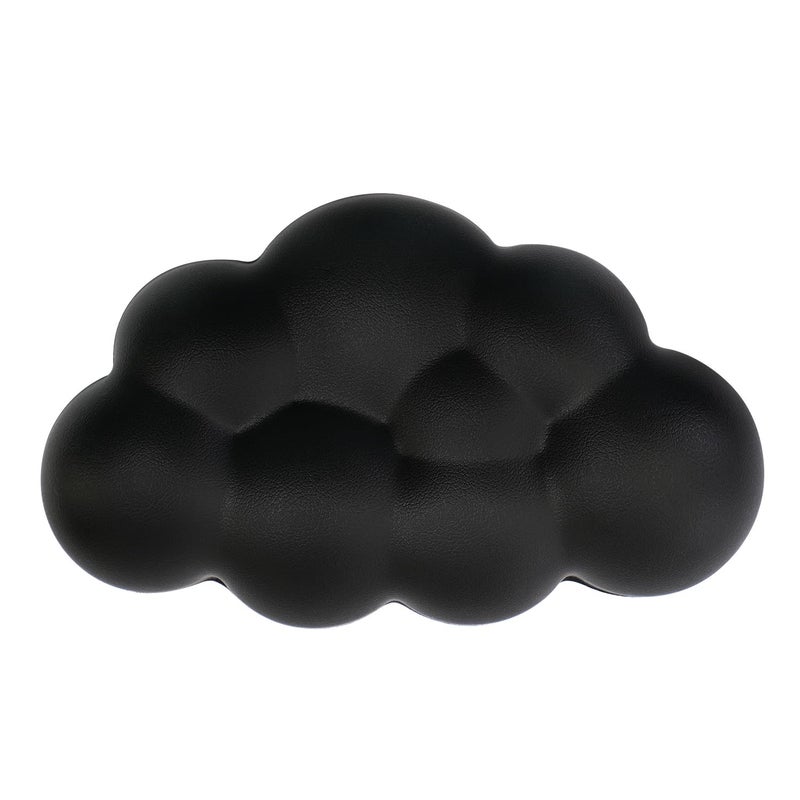 Arisase Cloud Wrist Rest Cushion for Mouse Ergonomic Soft PU Leather Memory Foam Wrist Pain Relief Mouse Wrist Support Pad with Anti-Skid Base for Office School Home Laptop & Computer Mouse (Black) - Image 1