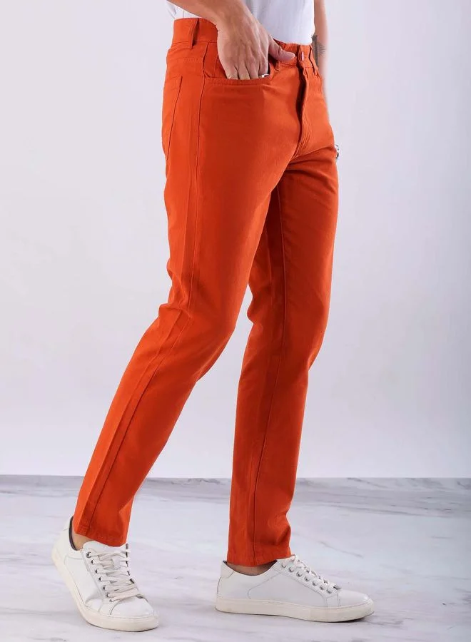 HARDSODA Men Slim Fit Solid Mid-Rise Chinos