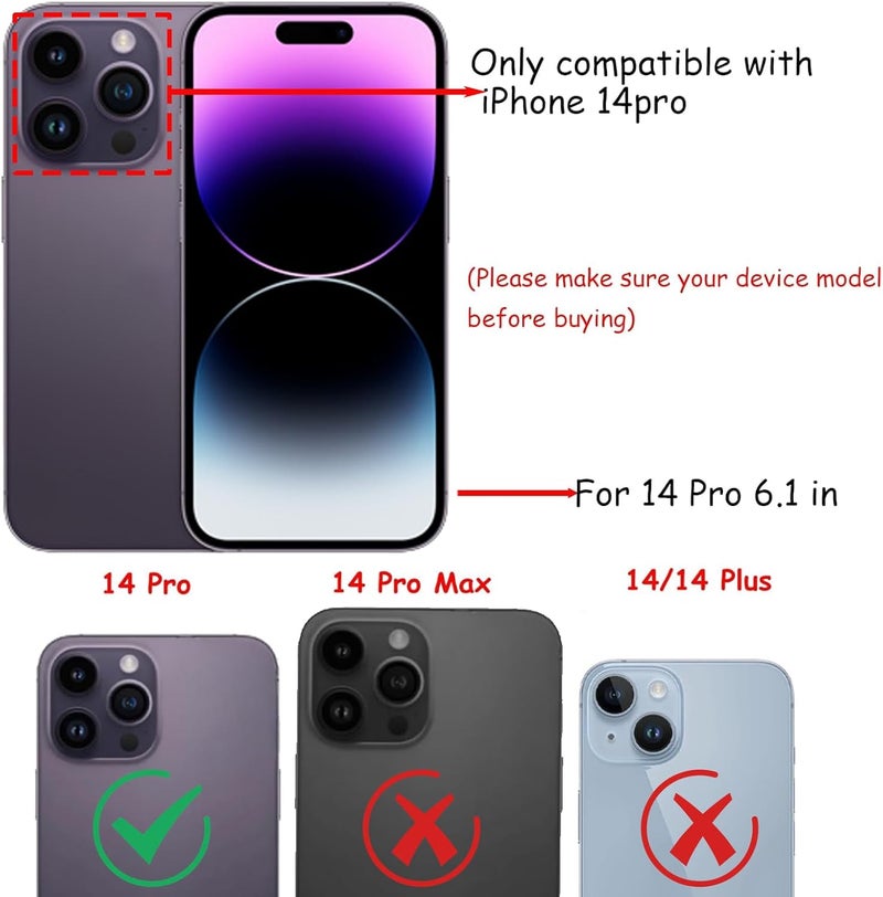 Anglepingping 14 Pro Back Glass Replacement for iPhone 14 Pro Rear Back Glass with Pre-Installed Adhesive + Reparing Toolkit(Deep Purple) - Image 3