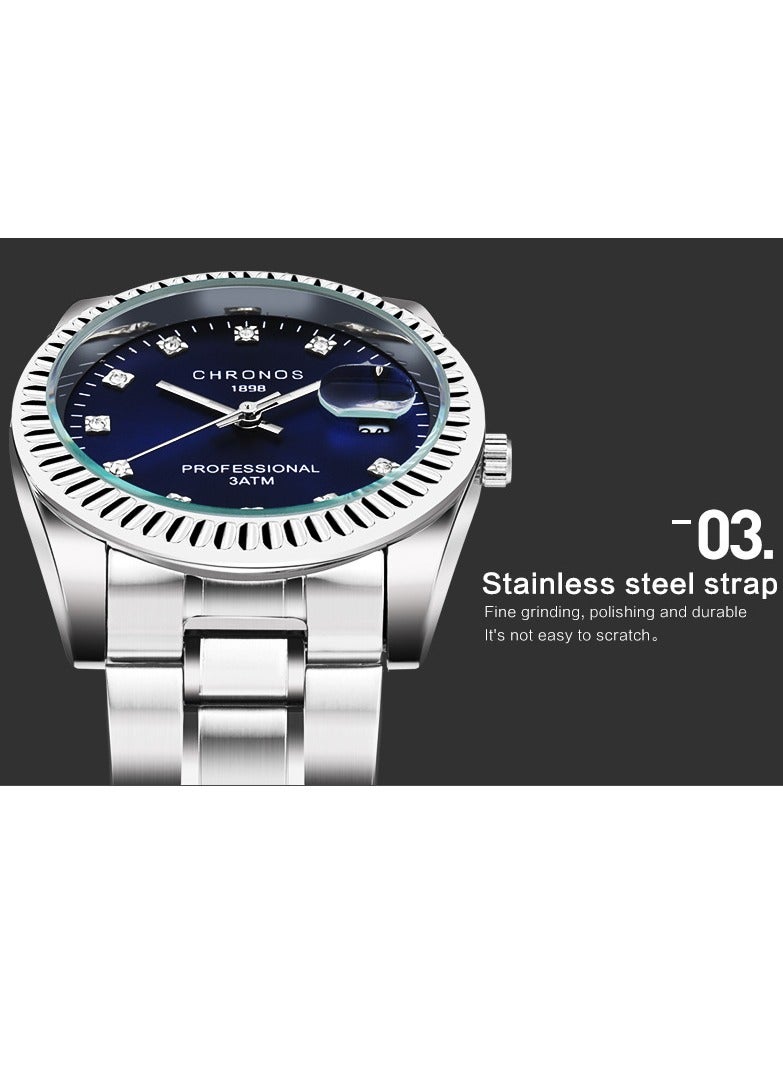 CHRONOS Water Resistant Stainless Steel Analog Watch CHR-2502 - Image 3