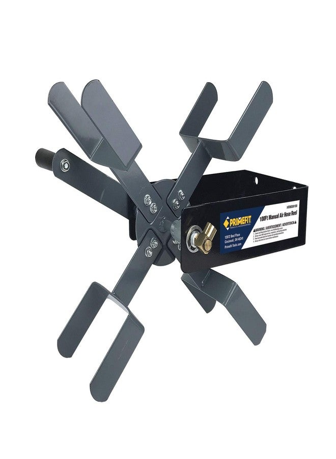 Primefit HRM38100 Manual Air Hose Reel with 100ft Capacity using 3/8" ID Air Hose - Image 1