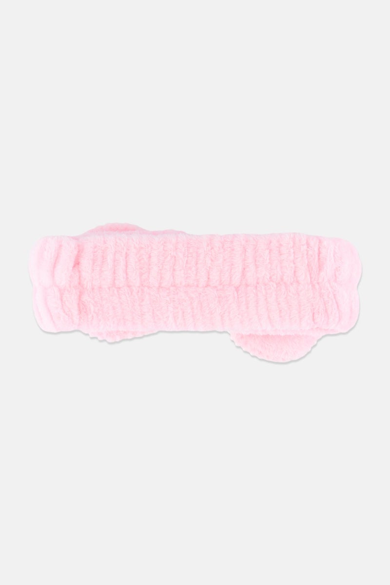 Olivia Rose Plush Spa Headband, Pink - Image 2