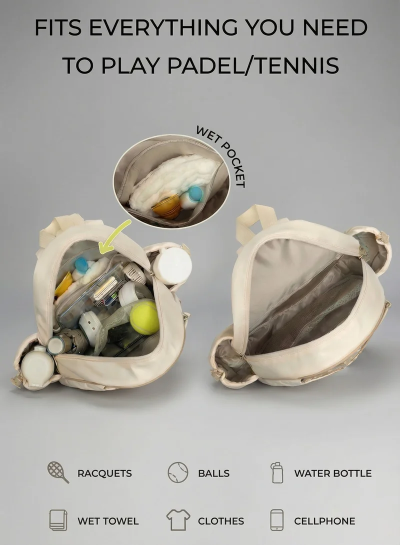 SVL Beige Red Padel & Tennis Bag - Beige and Red - SVL for Women | Best Price UAE