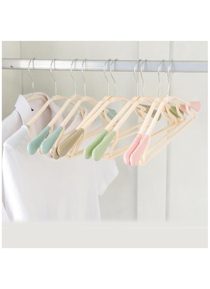 TYCOM Clothes Hangers 25 Pack Heavy Duty Durable Standard Clothes Hanger Plastic Suit Coat Shirt Hangers Space Saving Clothes Hanger with Rubber Coating 25 Pieces Green.  - Image 5