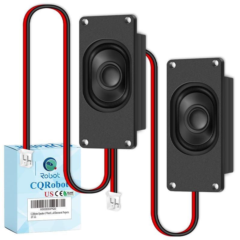CQRobot Speaker 5 Watt 8 Ohm Compatible with Arduino Motherboard, JST-PH2.0 Interface. It is Ideal for a Variety of Small Electronic Projects.