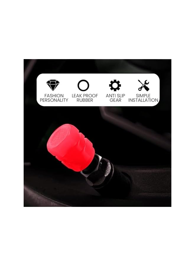 S-TOP Car Valve Cap, 24PCS Glow in The Dark Tire Valve Stem Caps, Universal Illuminated Air Valve Covers for Car Truck Motorcycle and Bicycle Accessories - Image 2