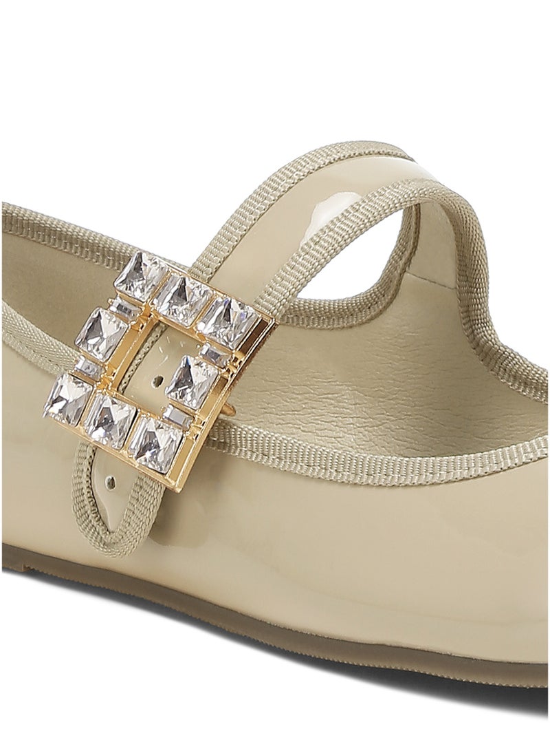 لندن راج بروش صندل ماري جين باللون البيج - Image 5