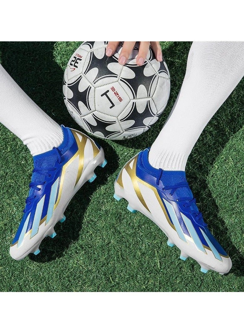 SKT Shiketro Men's And Women's Football Shoes, Professional Long-Spike And Broken-Spike Outdoor Sports Shoes For Teenagers, Suitable For All Seasons, Lace-up High-Quality Non-Slip Lawn Training Sports Shoes  - Image 2