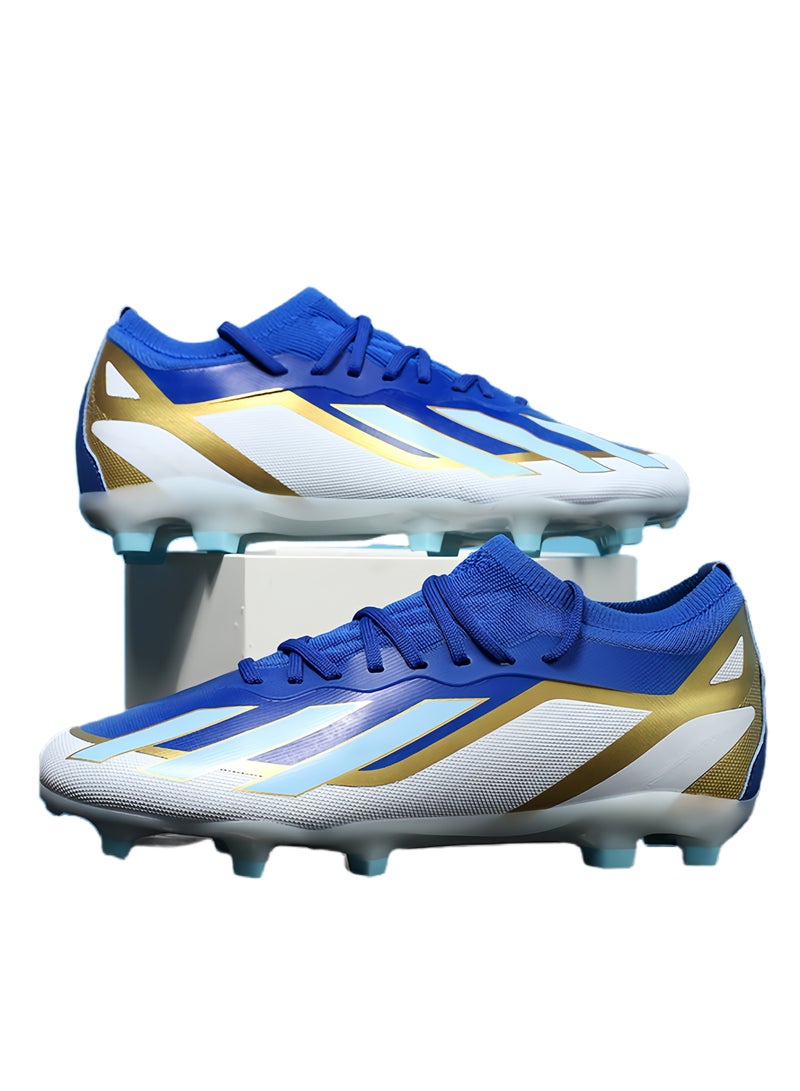 SKT Shiketro Men's And Women's Football Shoes, Professional Long-Spike And Broken-Spike Outdoor Sports Shoes For Teenagers, Suitable For All Seasons, Lace-up High-Quality Non-Slip Lawn Training Sports Shoes  - Image 1