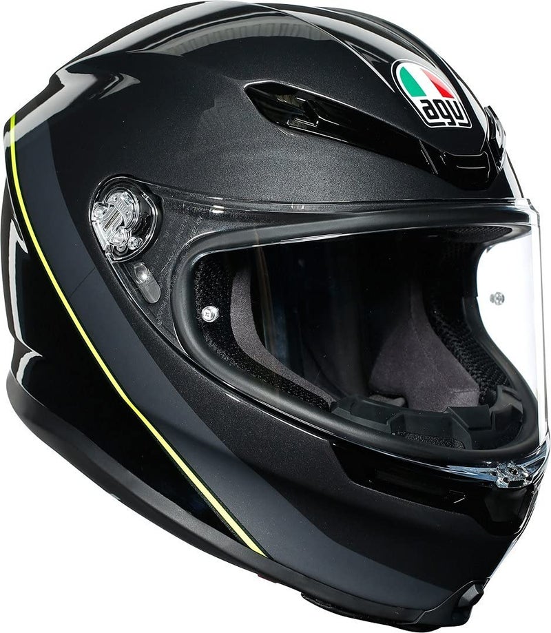 AGV Helmet K6 ECE Multi MPLK Minimal Gunmet/Black/Yellow FL S - Image 1