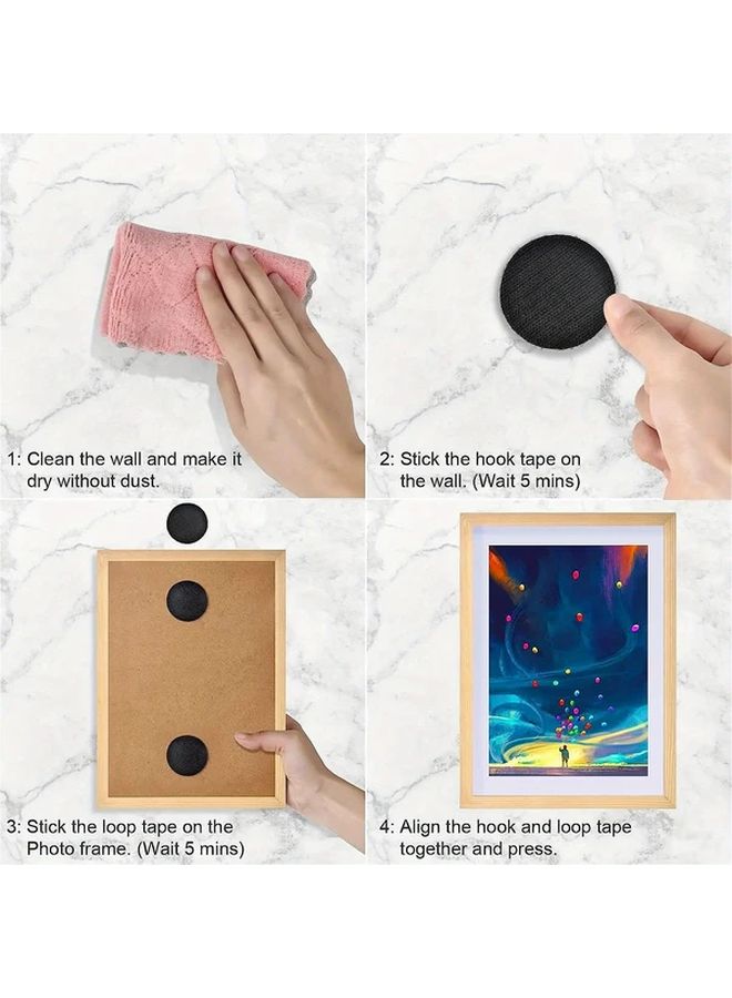 8pcs Black Automatic Adhesive Fixing Point Hook And Loop For Home Sofa Cushion - Image 3