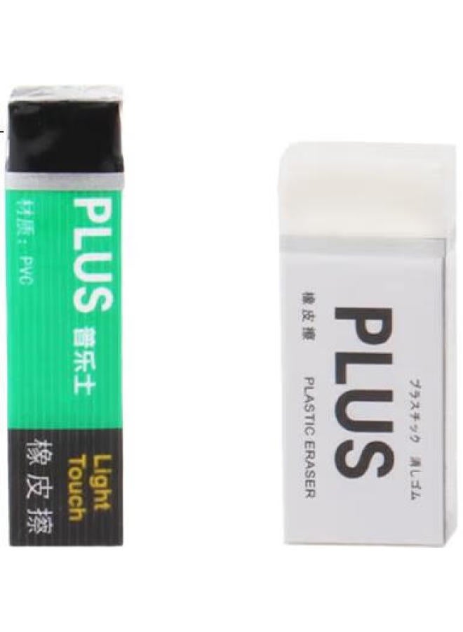 Plus Pvc Eraser For Children Students High School Entrance Examination Office Pencil Sketch Drawing Eraser Black 5 Pieces - Image 2